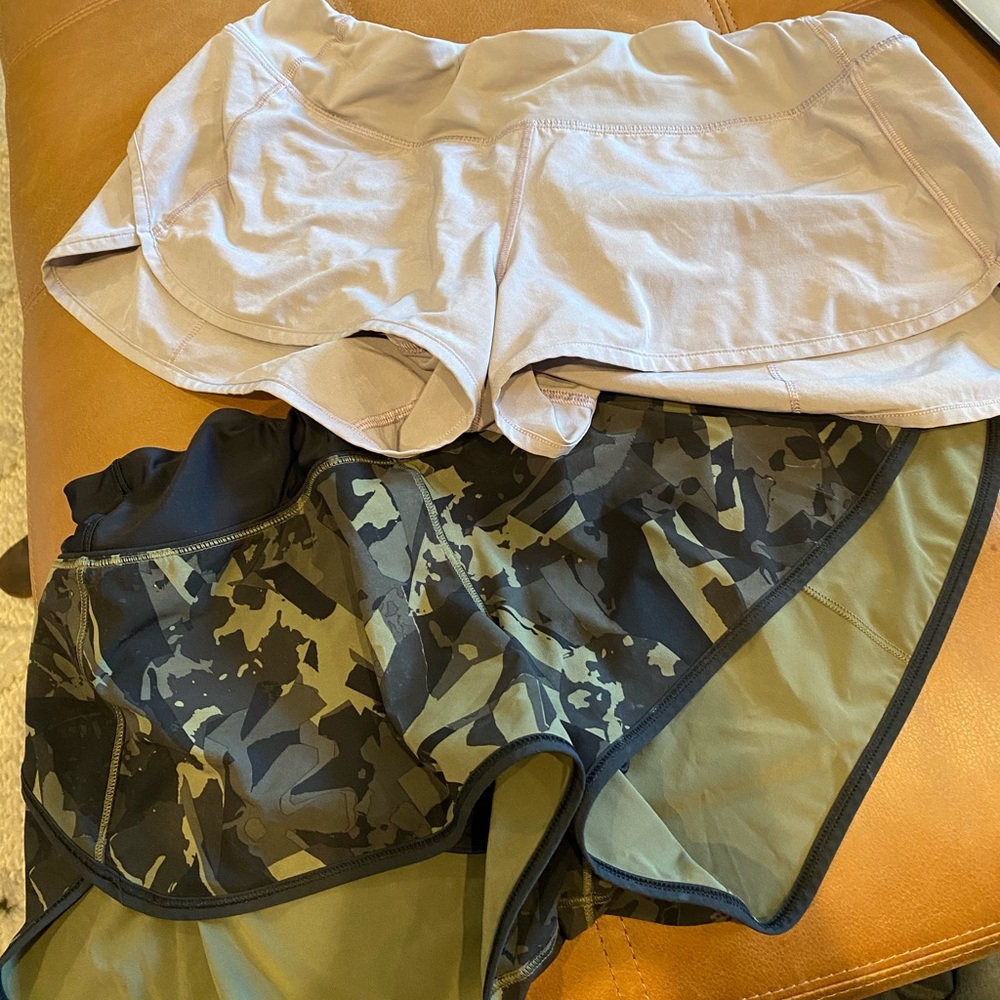 SET OF 2 LULULEMON SPEED SHORTS!